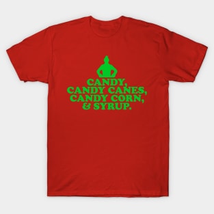 Elf Quote - Food Groups (Green) T-Shirt